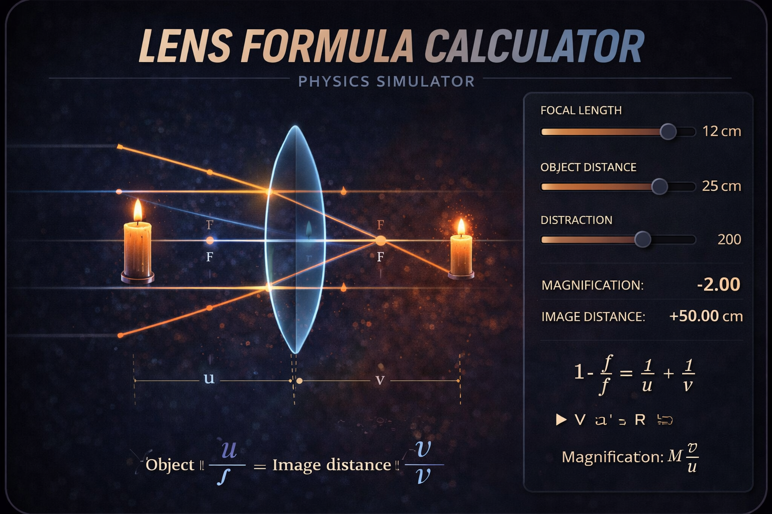 Lens Formula Calculator